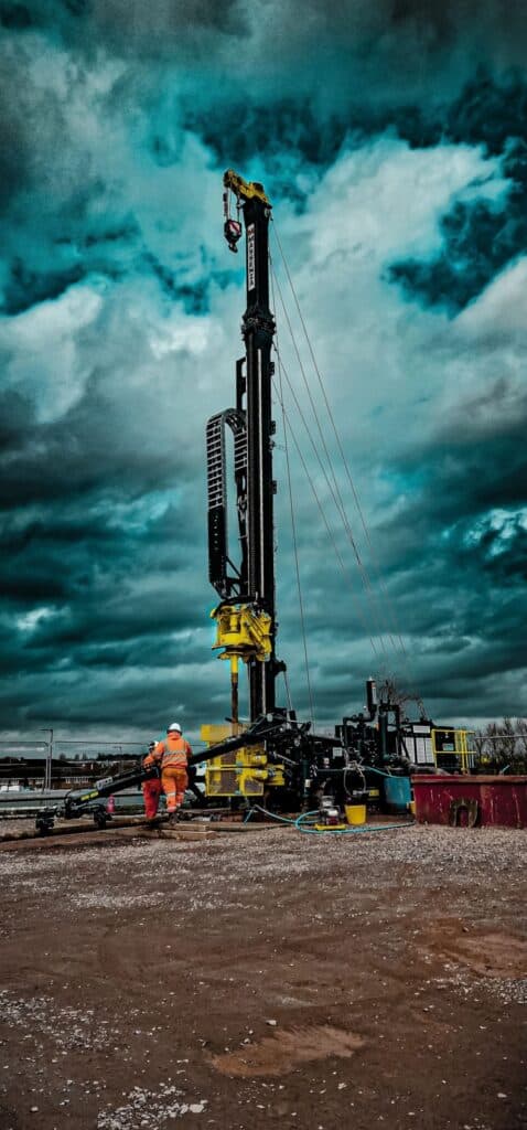 Mi40 drill rig Massenza Drilling Rigs jobsite UK