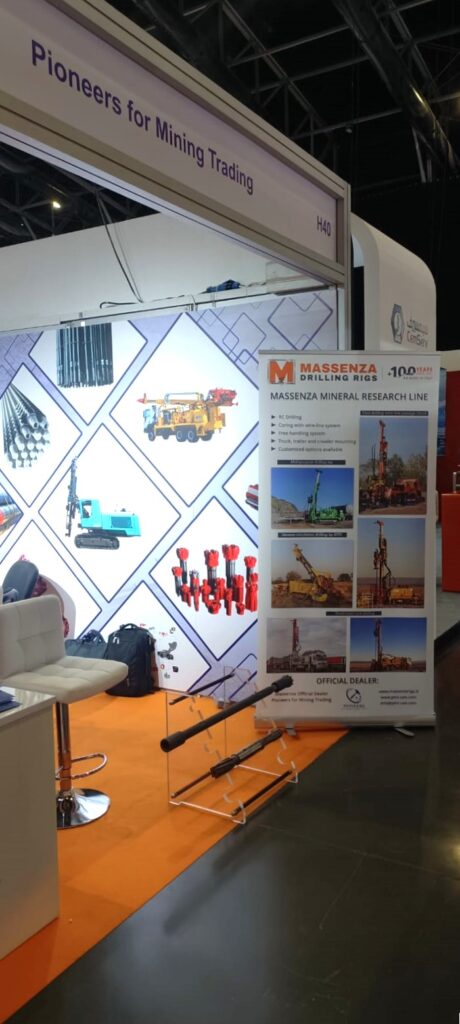 Massenza drilling rigs booth The Mining Show United Arab Emirates 2024