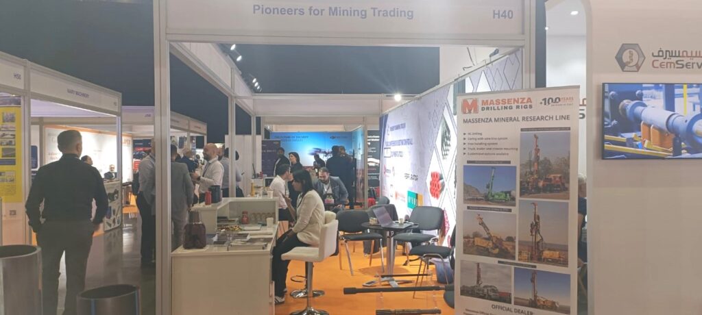 Massenza drilling rigs booth The Mining Show United Arab Emirates 2024